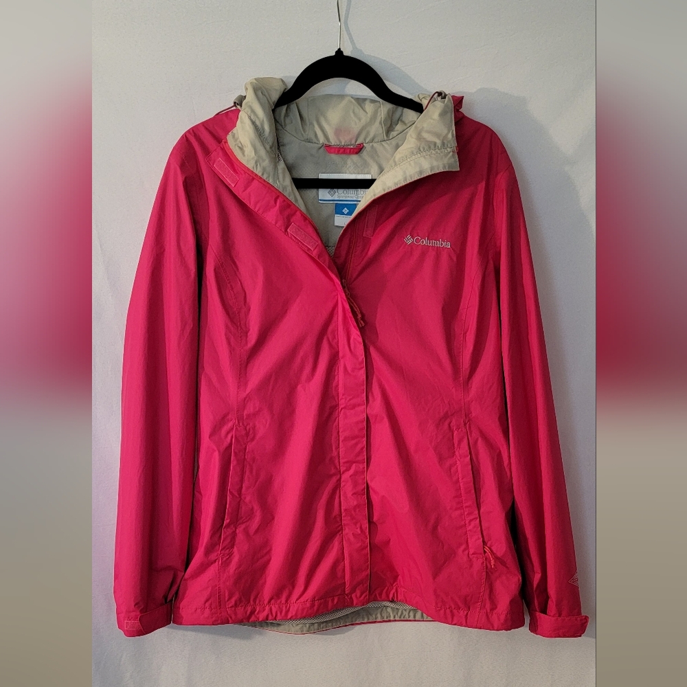 Columbia Womens Pink Hooded Jacket Size L
